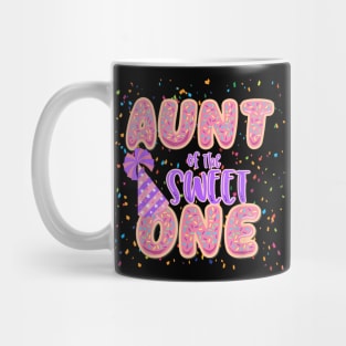Aunt Sweet One First 1St Birthday Matching Family Donut Mug